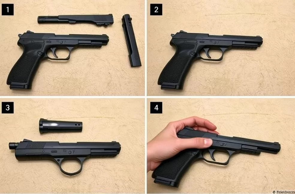 Desmontagem da Pistola: Passo a Passo